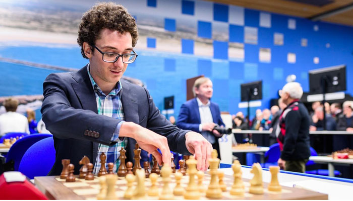 Fabiano Caruana in Wijk aan Zee. | Photo: Alina l'Ami/Tata Steel Chess.